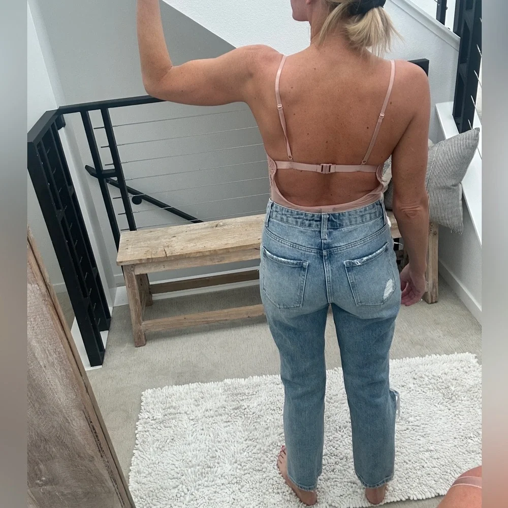 Bardot Superdown Britney Lace Bodysuit Pink Sheer Feminine Romantic | Size 6/S - Picture 10 of 17